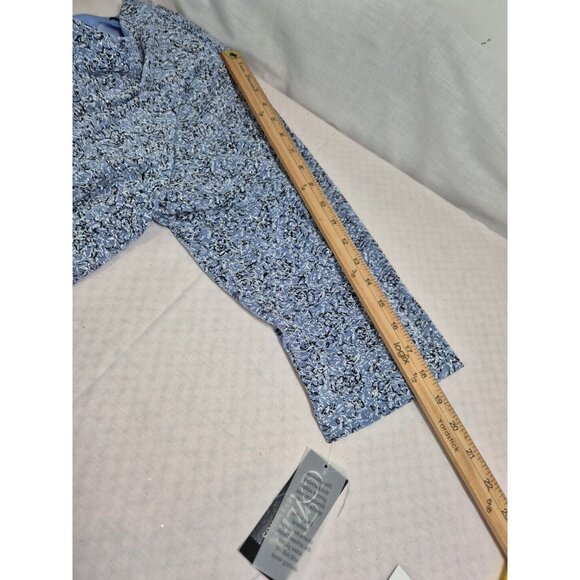 Alex Evenings Women's 2 piece  Jacket And Tank Set Size 3X Plus Blue Hydrange 49 - Picture 11 of 14